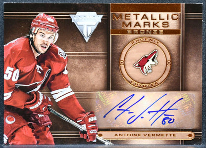 2013-14 Panini Titanium Metallic Marks Bronze Vermette Coyotes Auto 6225