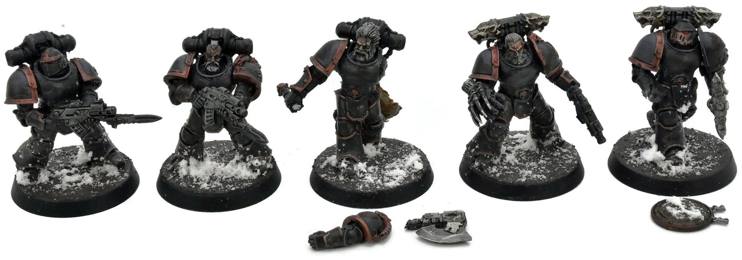SPACE MARINES 17 Tactical Marines #1 WELL PAINTED Warhammer 40K Missing One Arm
