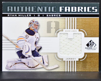 2011-12 SP Game Used Authentic Fabrics Ryan Miller Buffalo Sabres Jersey 2158
