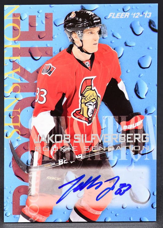 2013-14 Fleer Retro Rookie Sensation Akob Silfverberg 10 RC Auto