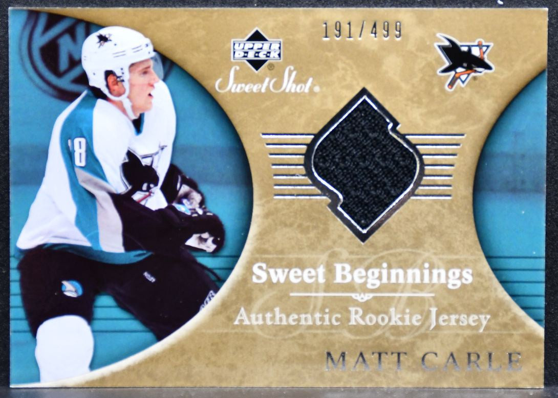 2006-07 UD Sweet Shot Beginnings Rookie Jersey Carle RC 191/499 Jersey 4507