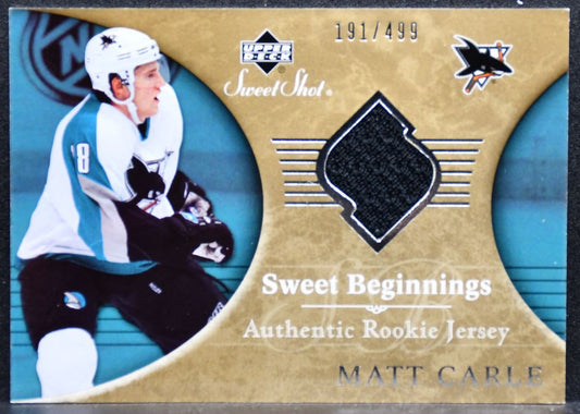 2006-07 UD Sweet Shot Beginnings Rookie Jersey Carle RC 191/499 Jersey 4507