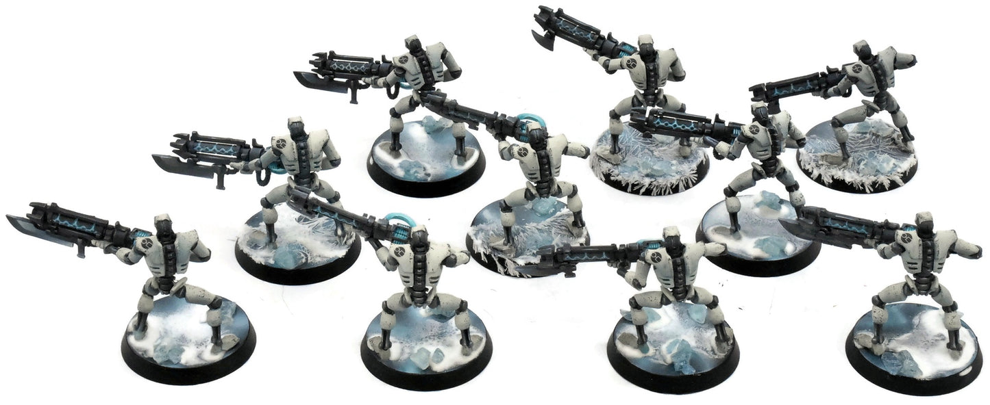 NECRONS 10 Necron Warriors #2 Warhammer 40K WELL PAINTED