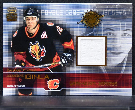 2000-01 Pacific Crown Royale Jersey Jarome Iginla 2 Flames 067/475 Jersey 4404