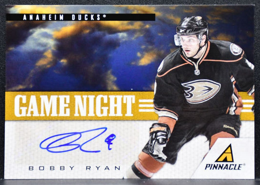 2011-12 Panini Pinnacle Game Night Materials Bobby Ryan Anaheim Ducks Auto 7317
