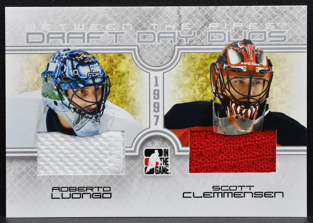 2008-09 ITG BtP Draft Day Duos Luongo/Clemmensen Canucks/Devils RC Jersey 4565