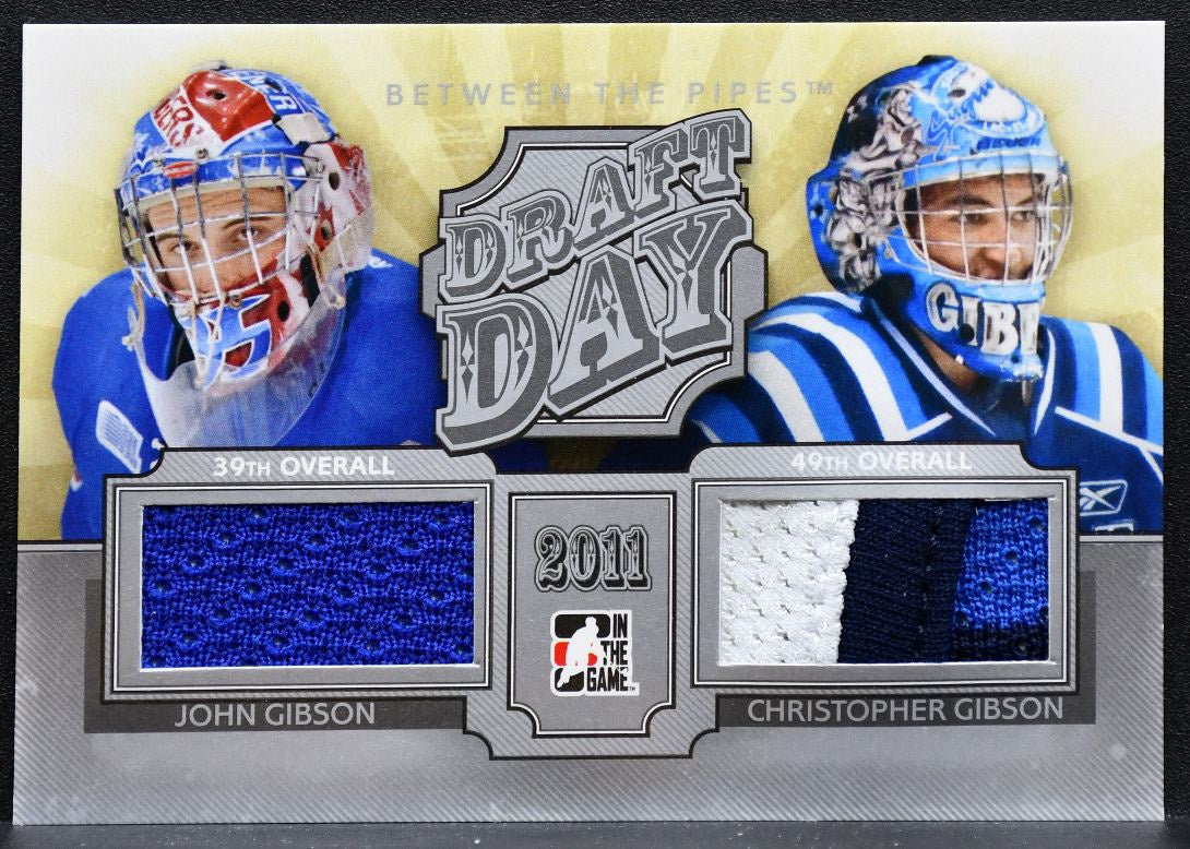 2012-13 In The Game Between Pipes Draft Day Silver Gibson/Gibson Patch 5635