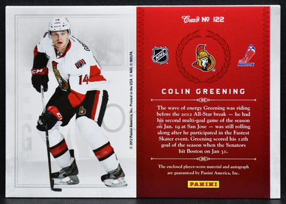 2011-12 Panini Tresures Anthology Greening Senators RC Auto 084/499 Jersey 5699