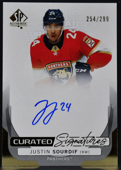 24-25 SP Authentic Curated Signatures Justin Sourdif SPC-JS Panthers /299 4719