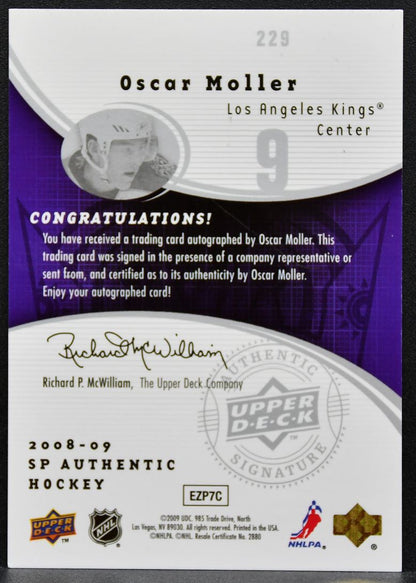 2008-09 SP Authentic Future Watch Auto Oscar Moller Kings RC Auto 116/999 7040