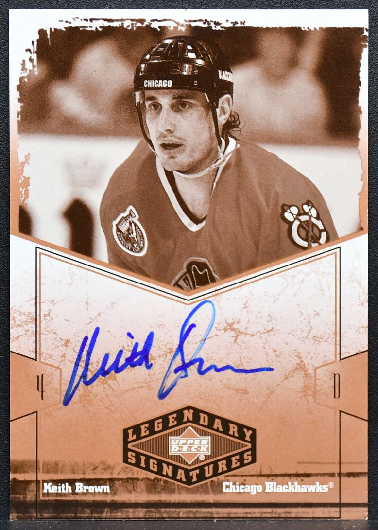 2004-05 Upper Deck Legendary Signatures Auto Keith Brown KB Blackhawks Auto 7938