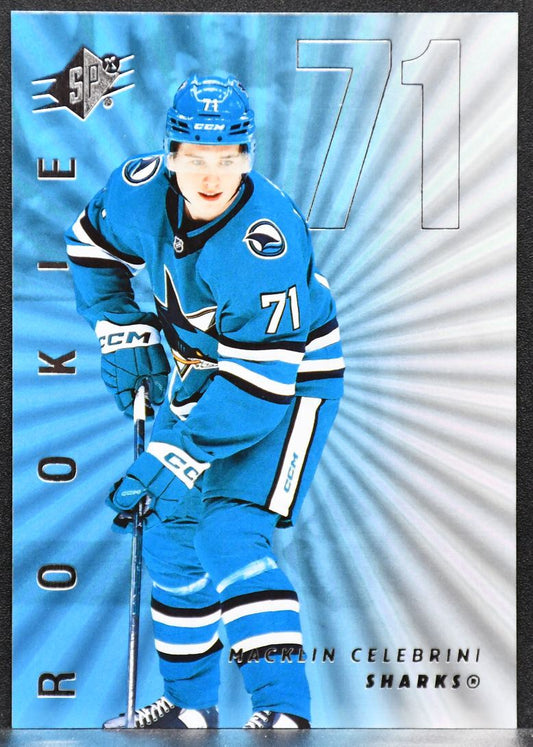 2024-25 SPx Rookie Macklin Celebrini 160 San Jose Sharks RC