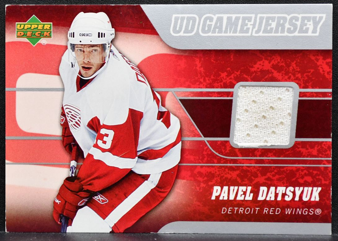2006-07 Upper Deck Series 1 UD Game Jerseys Pavel Datsyuk Red Wings Jersey 8894