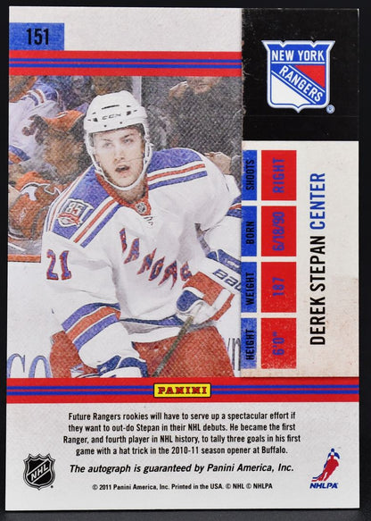 2010-11 Playoff Contenders Derek Stepan 151 Auto