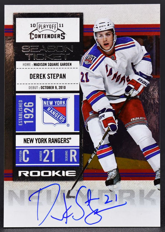 2010-11 Playoff Contenders Derek Stepan 151 Auto