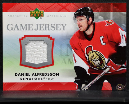 2007-08 UD Series 1 Game Jerseys Alfredsson J-DA Senators Jersey 9202
