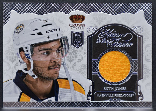 13-14 Panini Crown Royale Heirs Throne RC Materials Jones Predators Jersey 2944