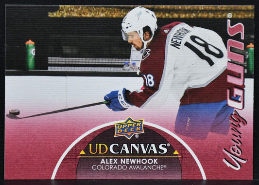 2021-22 UD Series 1 UD Canvas Young Guns Alex Newhook C112 Colorado Avalanche RC 2135