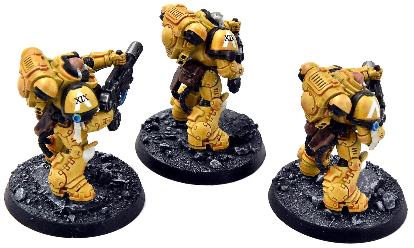 SPACE MARINES Imperial Fists 3 Eradicators #3 WELL PAINTED Warhammer 40K