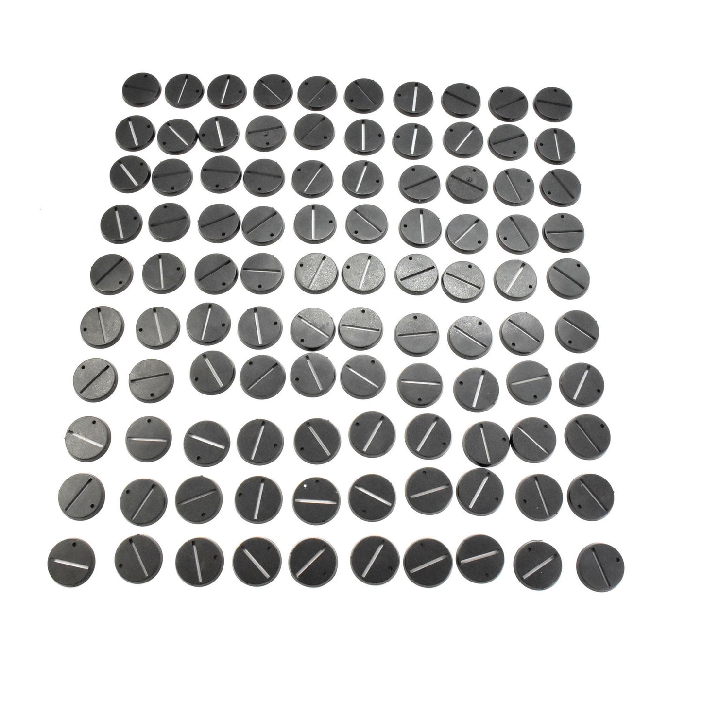 100 * 32mm Round with slot Bases