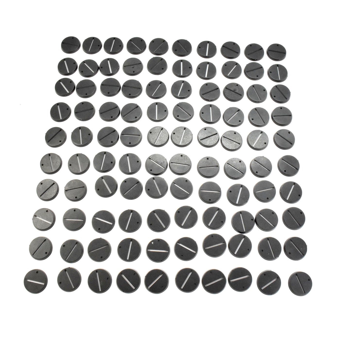 100 * 32mm Round with slot Bases