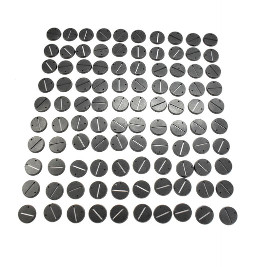 100 * 32mm Round with slot Bases