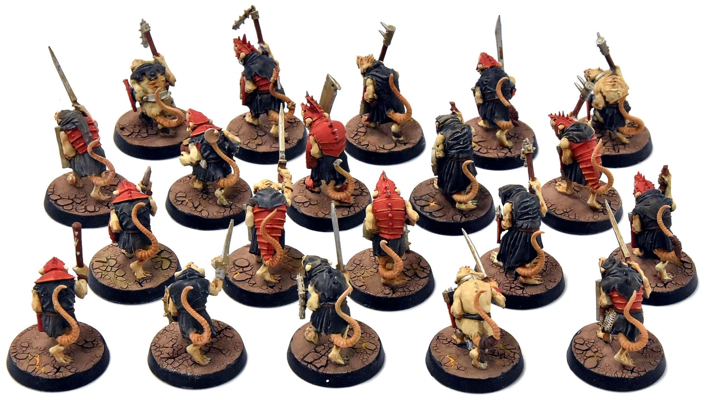 SKAVEN 20 Clanrats #3 Warhammer Sigmar WELL PAINTED