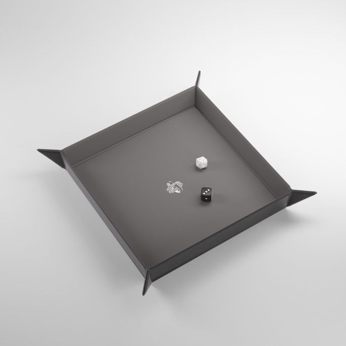 Magnetic Dice Tray - Square - Black / Gray