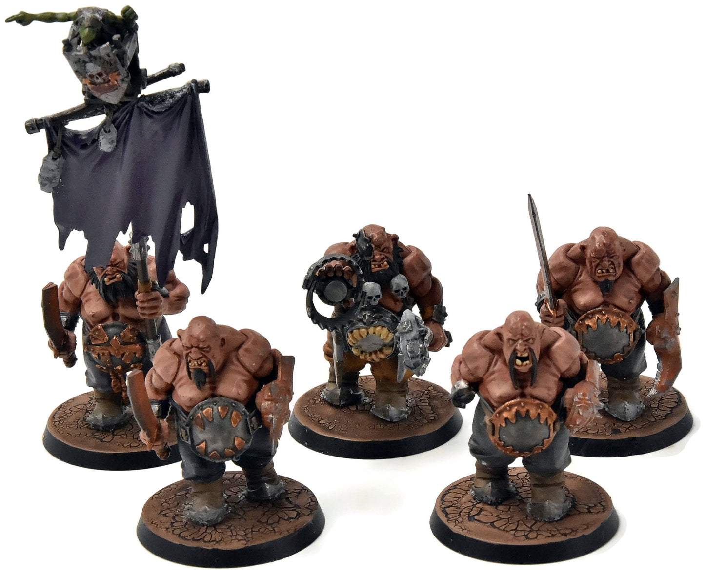 OGOR MATRIBES 5 Ogors #2 Sigmar missing 1 arm WELL PAINTED