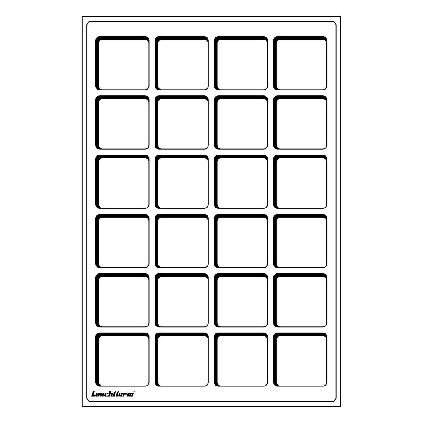 Coin Trays L For 24 Coins Up To 47 MM Ø Blue