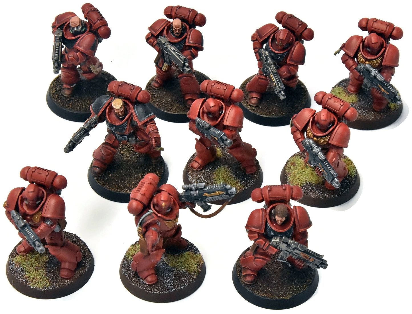 SPACE MARINES 10 Primaris Intercessors #1 WELL PAINTED Warhammer 40K