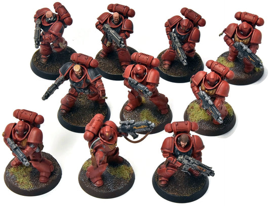 SPACE MARINES 10 Primaris Intercessors #1 WELL PAINTED Warhammer 40K