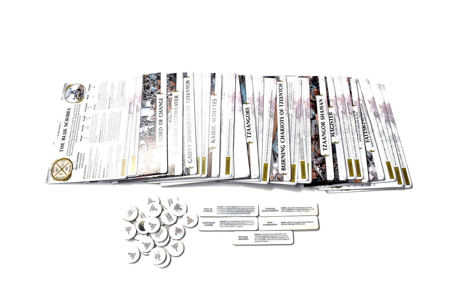 DISCIPLES OF TZEENTCH Warscrolls & Tokens Sigmar