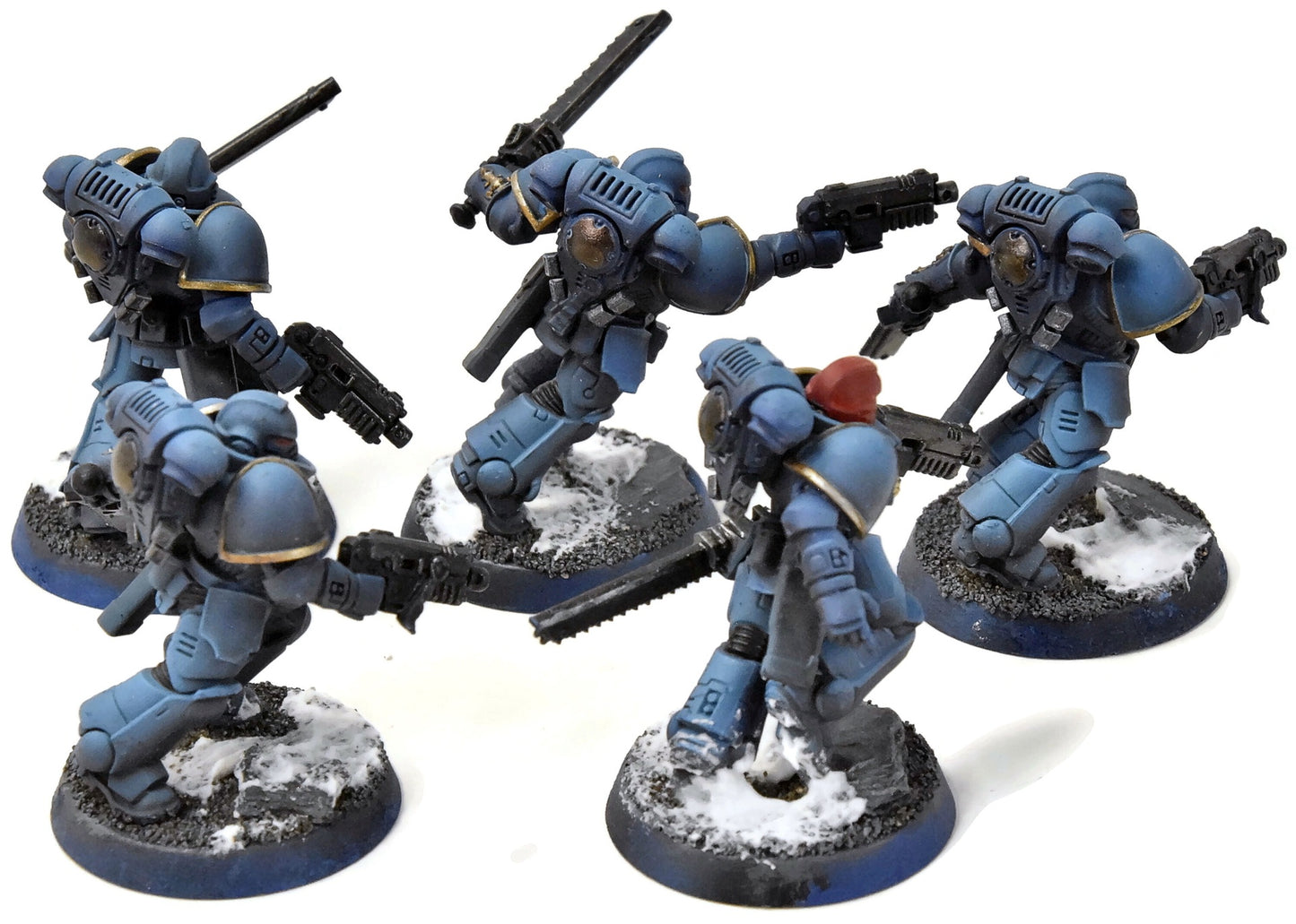 SPACE MARINES 5 Assault Intercessors #2 WELL PAINTED Warhammer 40K