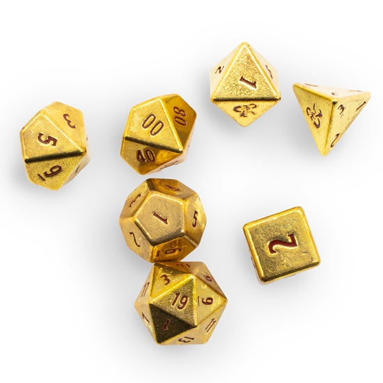 Ultra Pro Dice Heavy Metal D&D 7-Die Set 50 Th Anniversary
