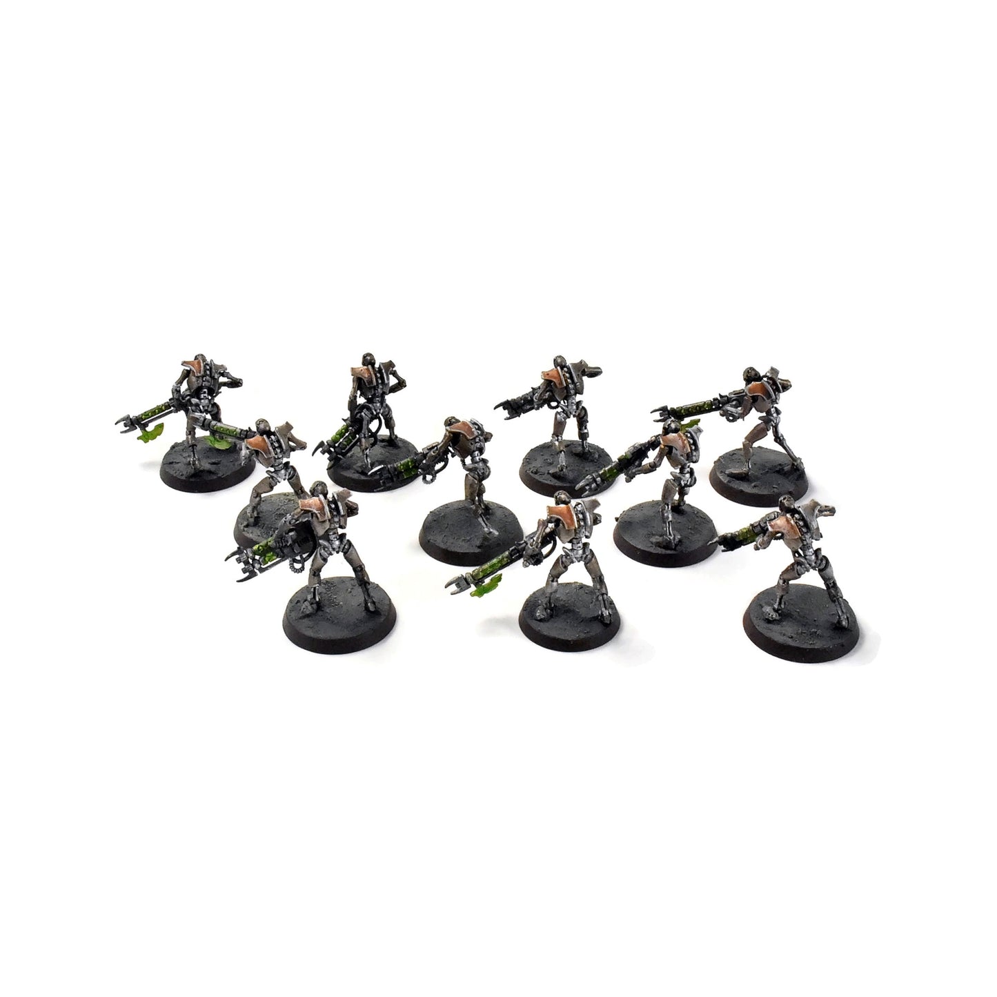 NECRONS 10 Warriors #2 Warhammer 40K WELL PAINTED