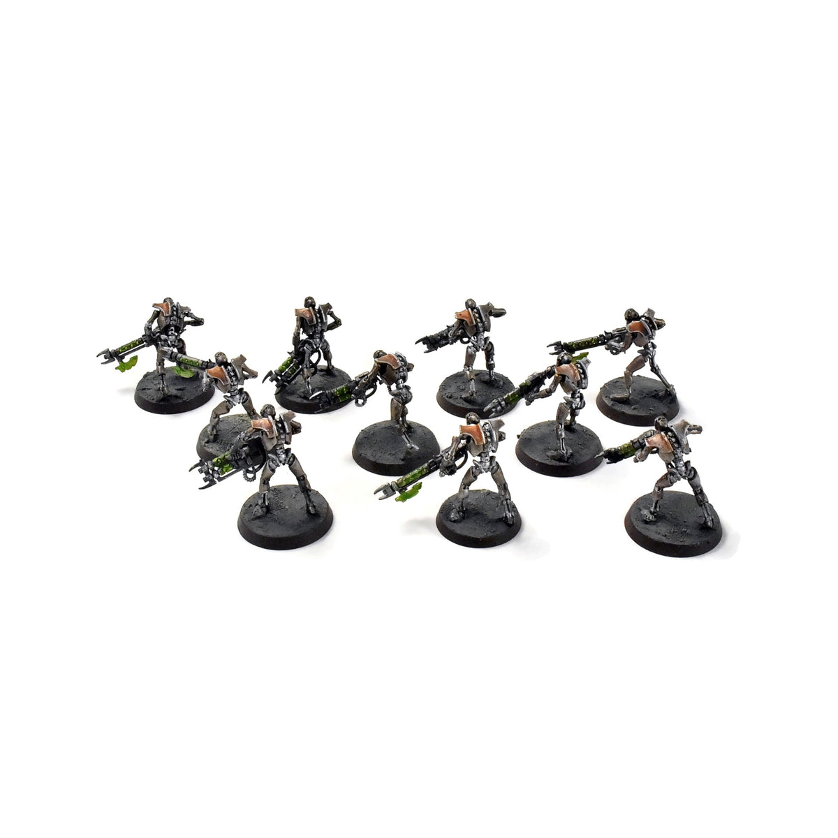NECRONS 10 Warriors #2 Warhammer 40K WELL PAINTED