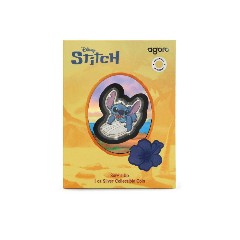 Disney Stitch - Surf's Up 1oz Silver Coin