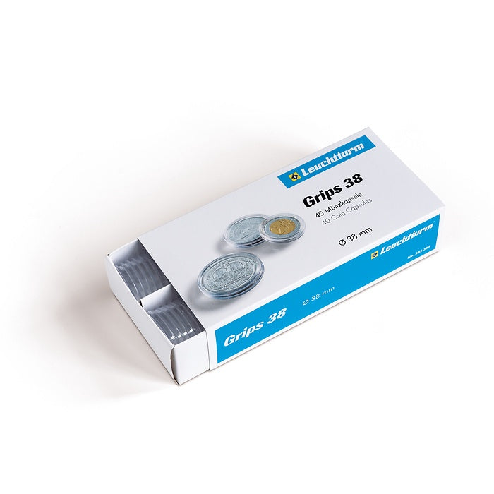 Coin Capsules Inner Diameter 38 Mm, 40 per Pack
