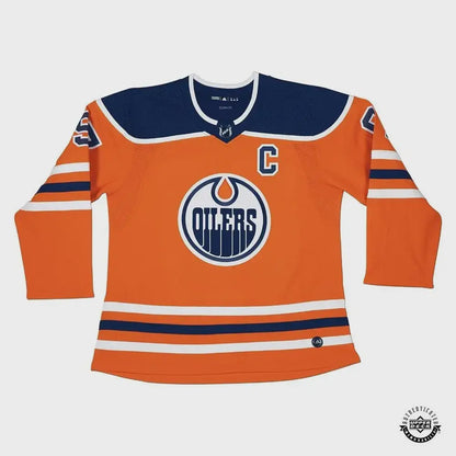 Connor McDavid Autographed Authentic Edmonton Oilers Adidas Orange Jersey