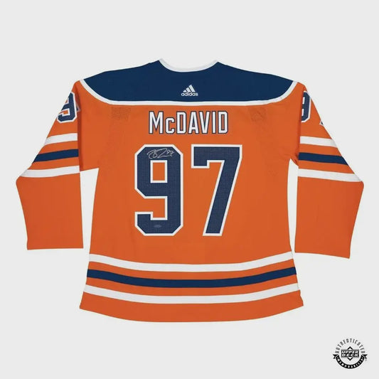 Connor McDavid Autographed Authentic Edmonton Oilers Adidas Orange Jersey