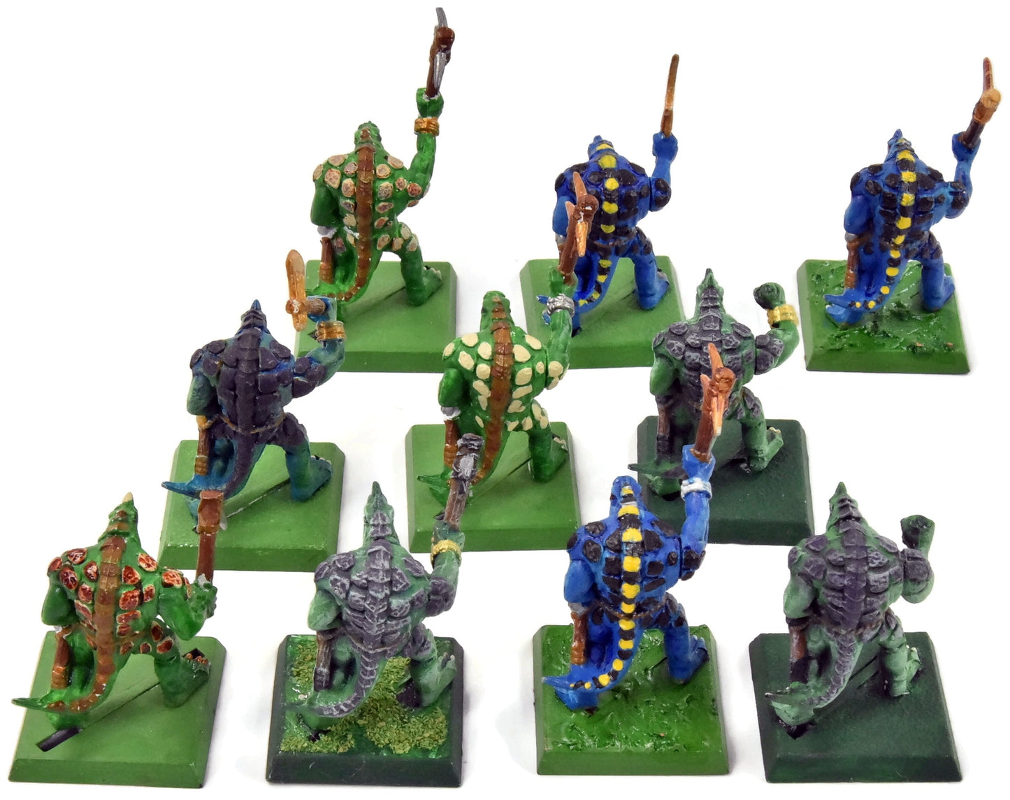 LIZARDMEN 10 Saurus Warriors #2 Classic Sculpt Warhammer Fantasy