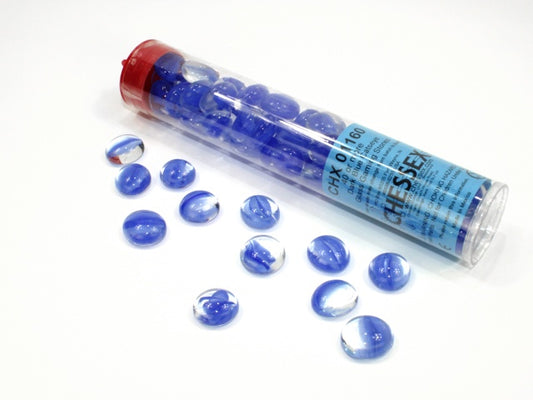 Glass Stones Dark Blue Catseye Qty 40 5.5 inches Tube Chessex (CHX01160)