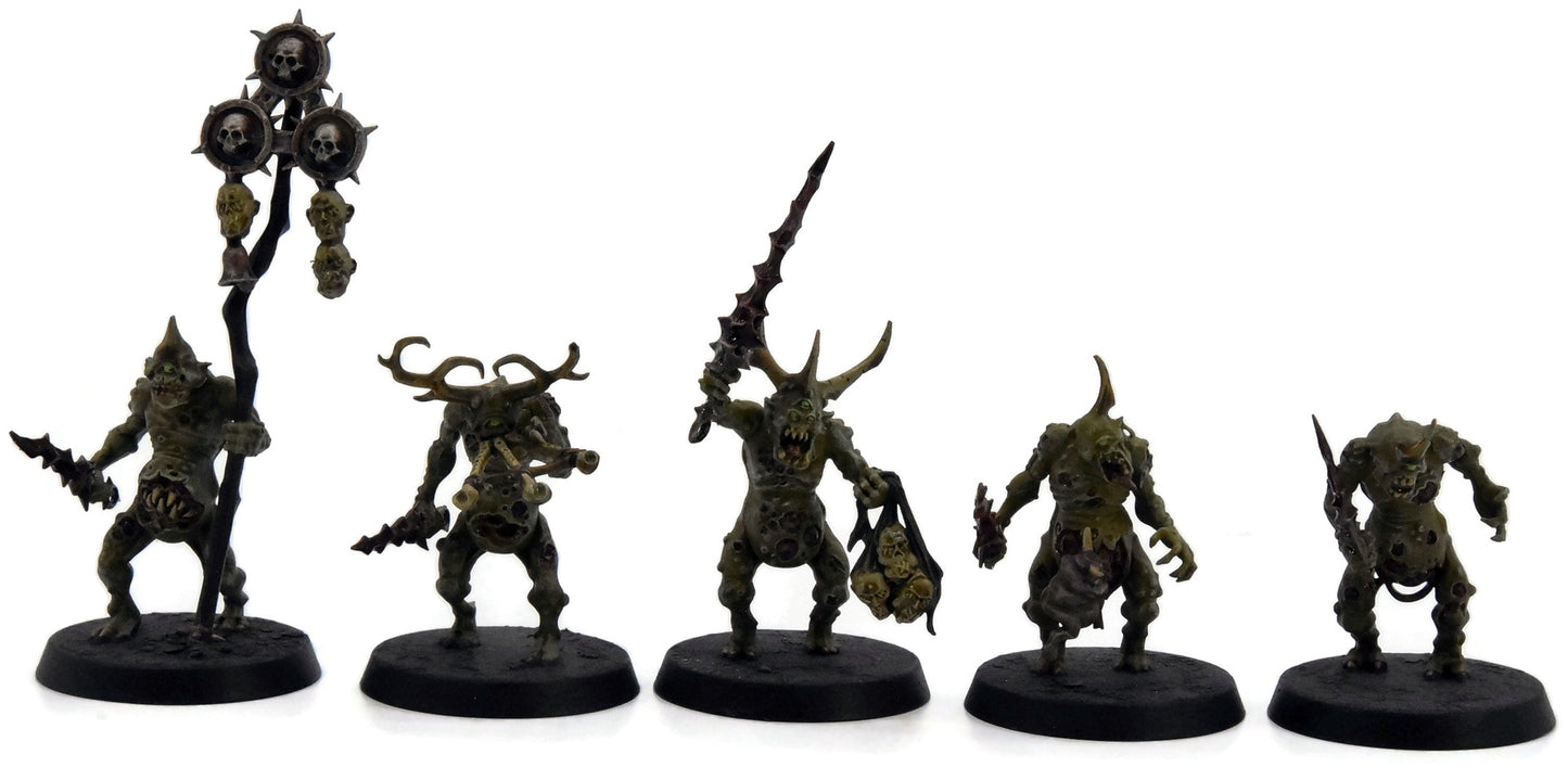 MAGGOTKIN OF NURGLE 10 Plaguebearers #3 WELL PAINTED Warhammer Sigmar