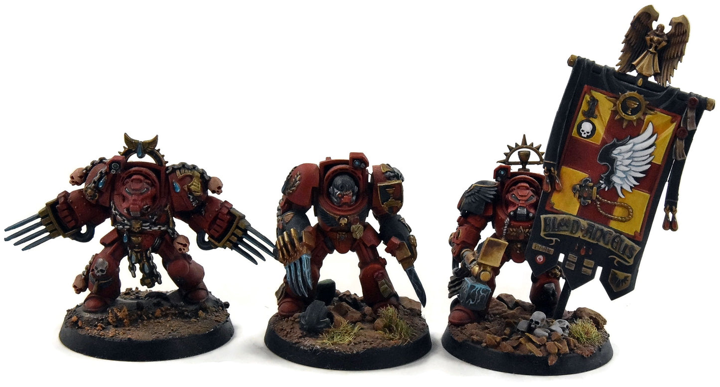 BLOOD ANGELS 6 Terminator Assault Squad #1 WELL PAINTED Warhammer 40K
