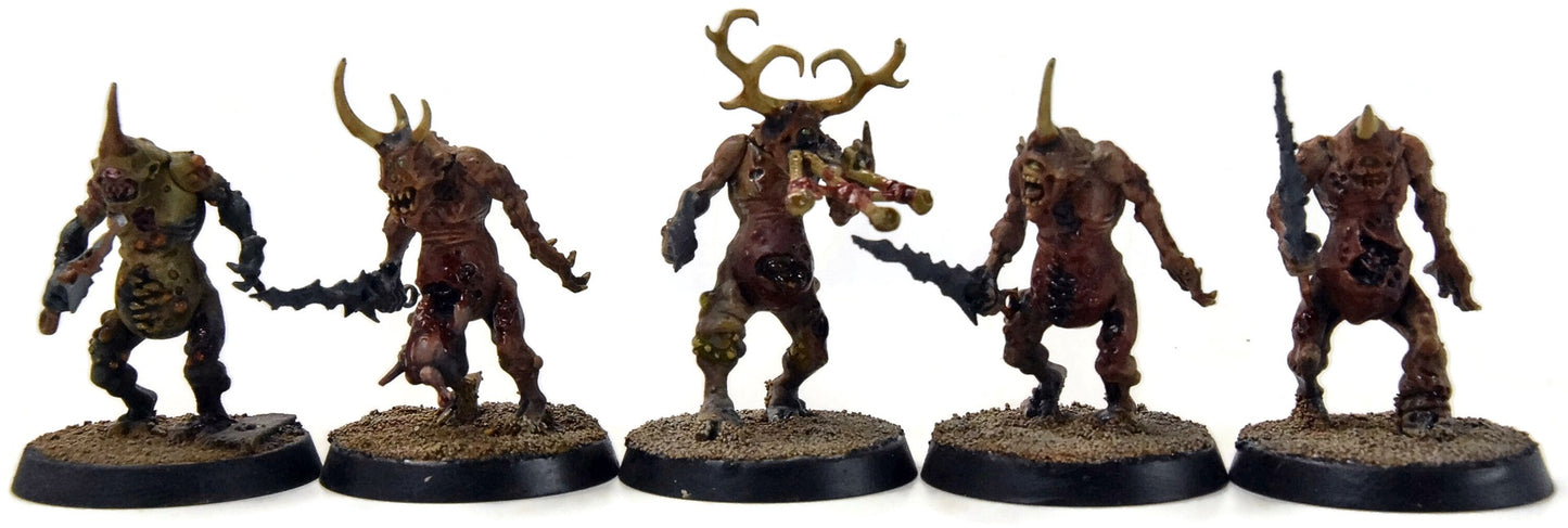 MAGGOTKIN OF NURGLE 10 Plaguebearers #3 WELL PAINTED Sigmar