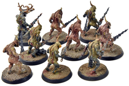MAGGOTKIN OF NURGLE 9 Plaguebearers #1 WELL PAINTED Sigmar