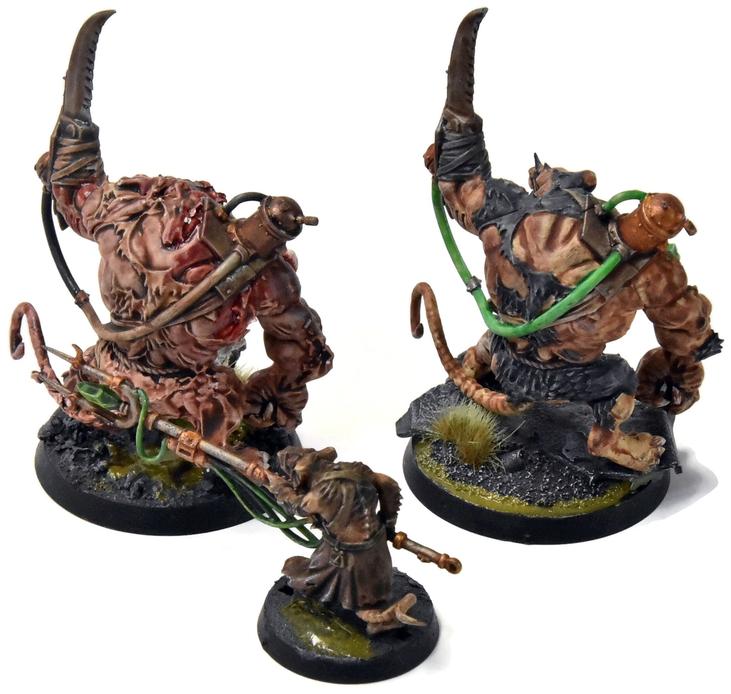 SKAVEN 2 Rat Ogors & packmaster #11 WELL PAINTED Warhammer Sigmar