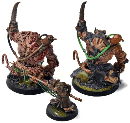 SKAVEN 2 Rat Ogors & packmaster #11 WELL PAINTED Warhammer Sigmar