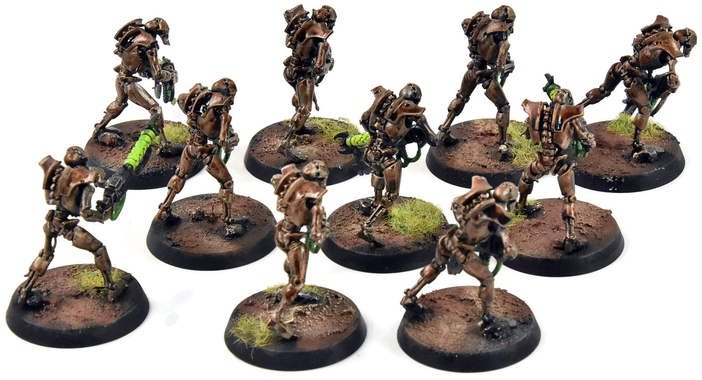 NECRONS 10 Warriors #2 Warhammer 40K WELL PAINTED 1467